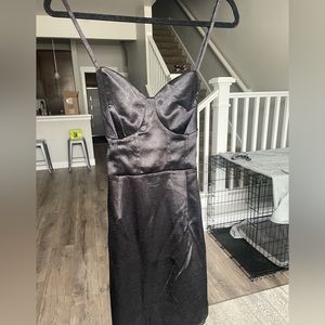 Black corset back mini dress from Wild fable.